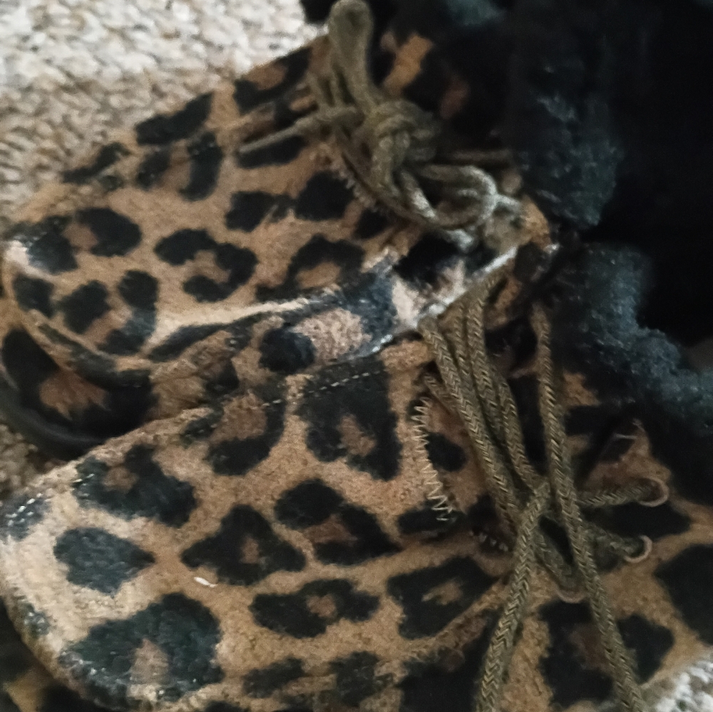 Leopard Print Faux Fur Lined Boots